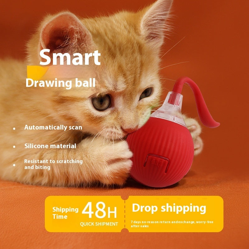 Interactive Cat Toy Ball – Super Drive Rolling Ball with Auto Wake-Up &amp; 3 Play Modes