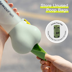 Hydrapaws Portable 2-in-1 Dog Water & Food Dispenser with Leak-Proof Design - Perfect for On-the-Go Adventures, Includes Convenient Poop Bag Holder