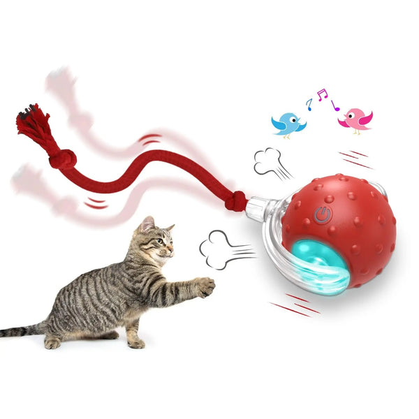 Interactive Cat Toy Ball – Super Drive Rolling Ball with Auto Wake-Up &amp; 3 Play Modes